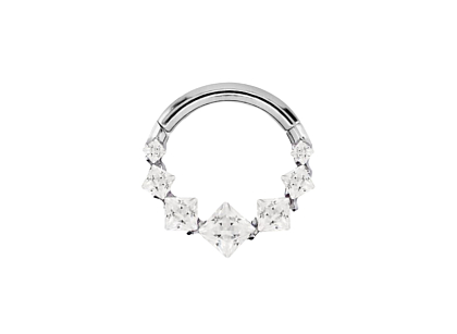 Кольцо-кликер Square Crystal 1.2 мм (16 G)